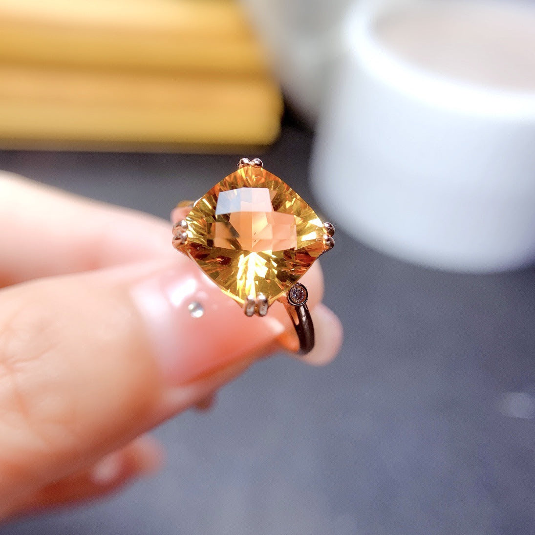 Anillos al por mayor de circón de cobre de cobre